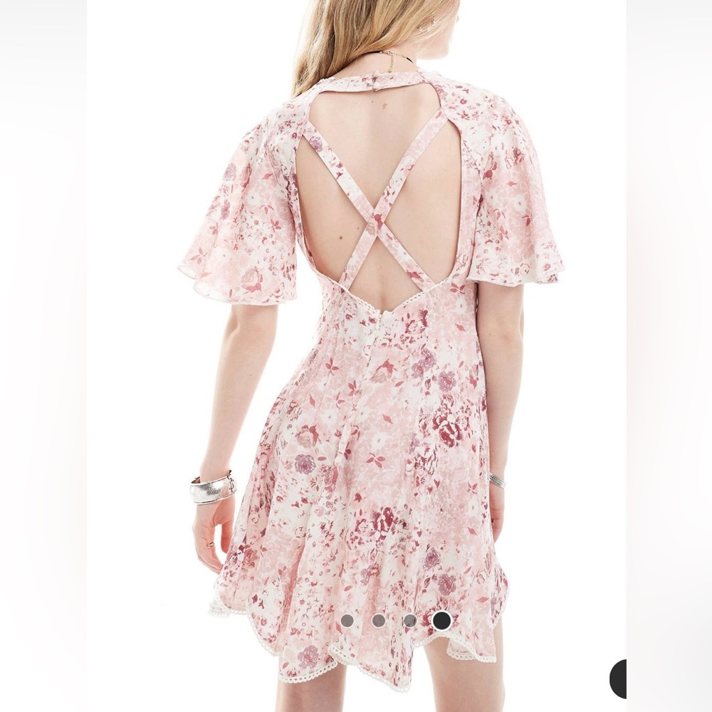 Floral Pink Mini Dress